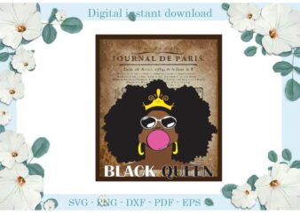 Black Girl Magic Newspaper Pattern Gift Diy Crafts Svg Files For Cricut, Silhouette Sublimation Files, Cameo Htv Print