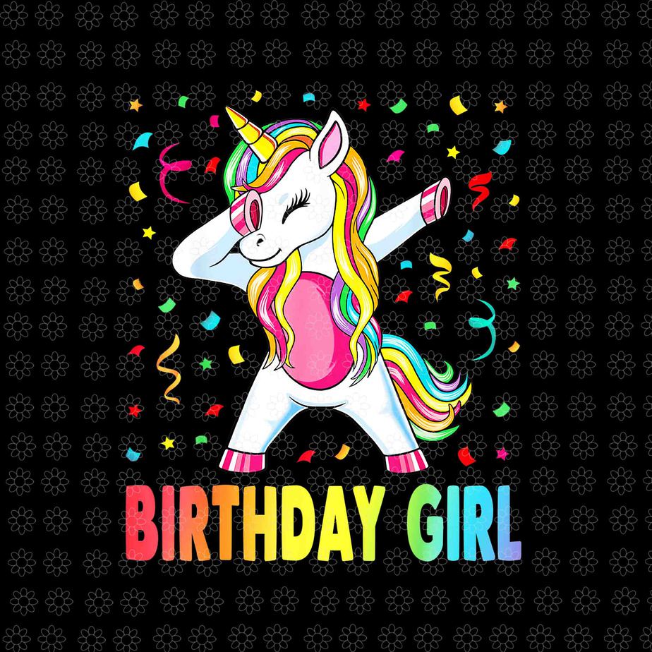 Rainbow Unicorn Birthday Png, Birthday Girl Outfit Png, Unicorn ...