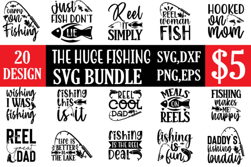 The Huge Fishing svg bundle