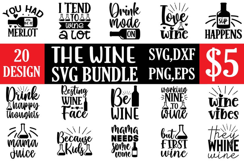 The Wine svg bundle - Buy t-shirt designs