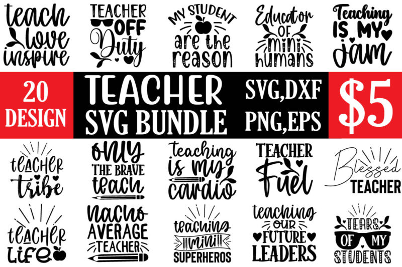 teacher svg bundle