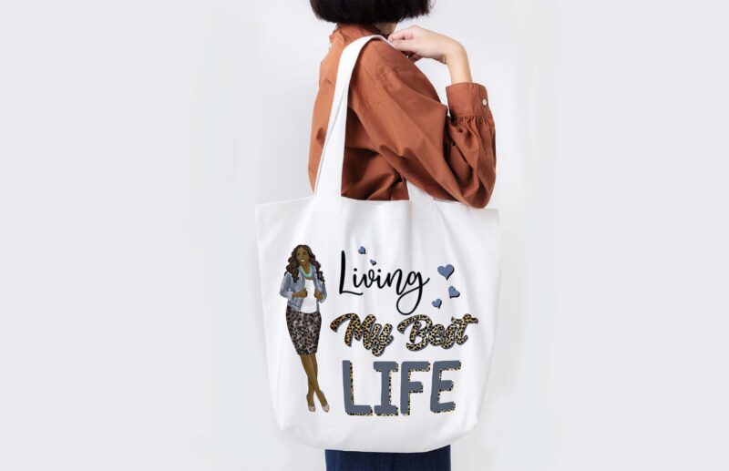 Navy Living My Best Life Tshirt Design