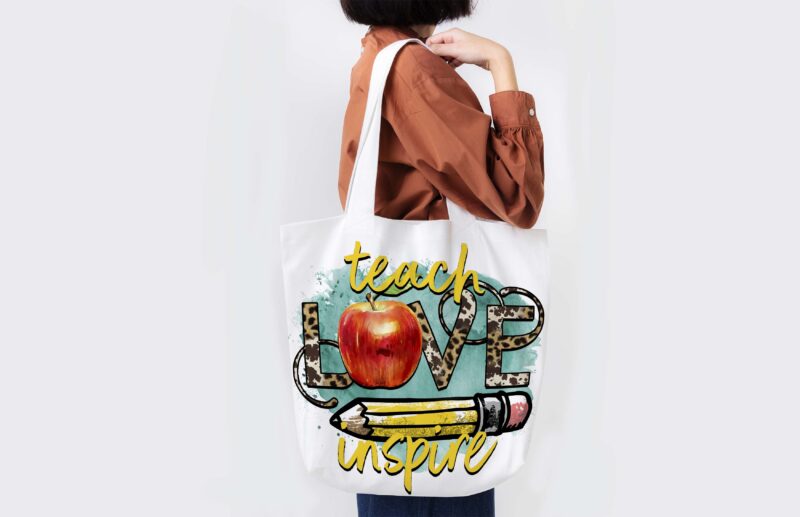 Teach Love Inspire Teacher Tshirt Design