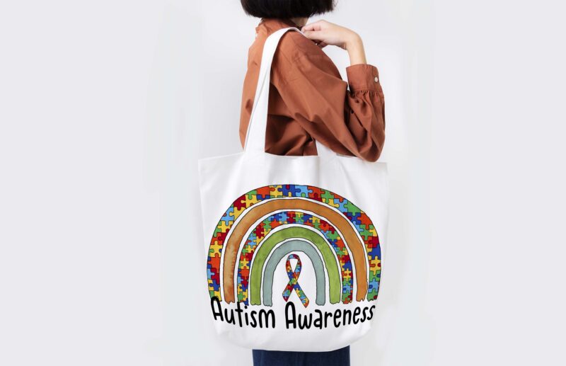 Rainbow Autism Awareness Tshirt Design