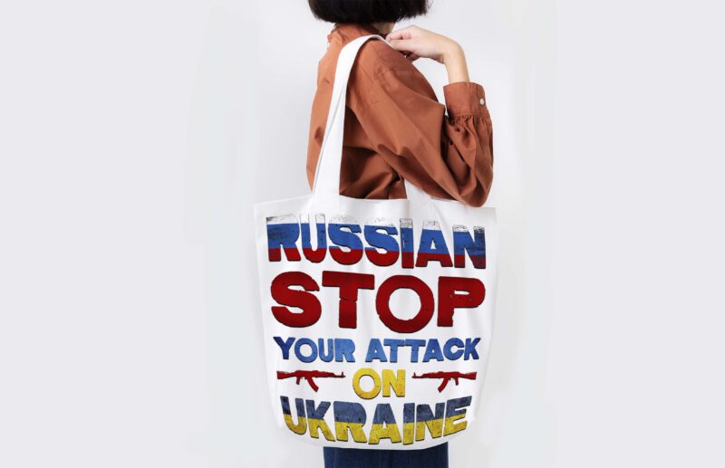 Russian Stop Yur Attack On Ukraine Tshirt Design