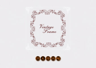 Luxury vintage frame flourish ornament