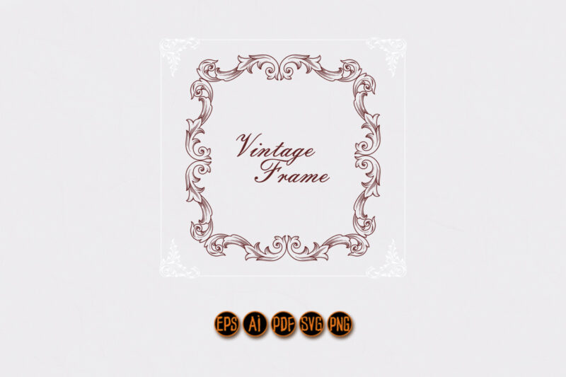 Luxury vintage frame flourish ornament