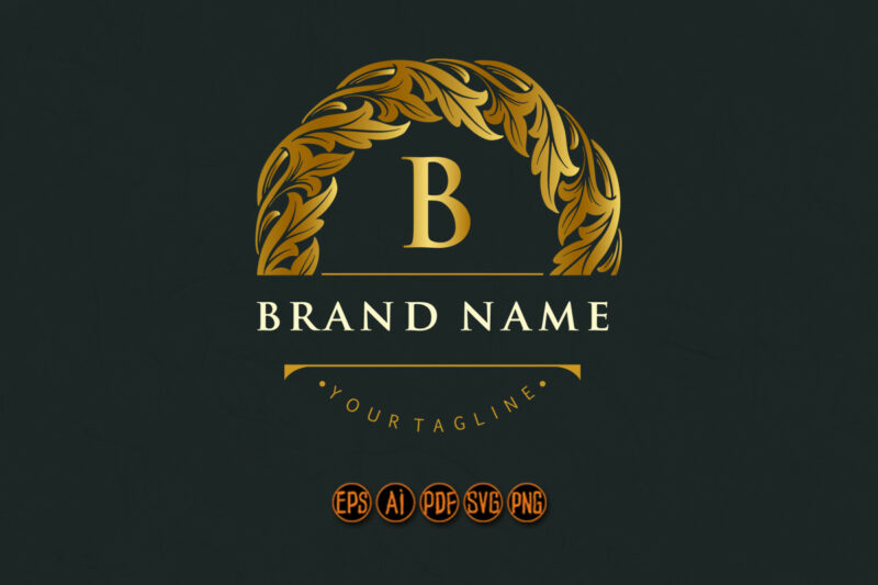 Elegant gold frame vintage badge svg