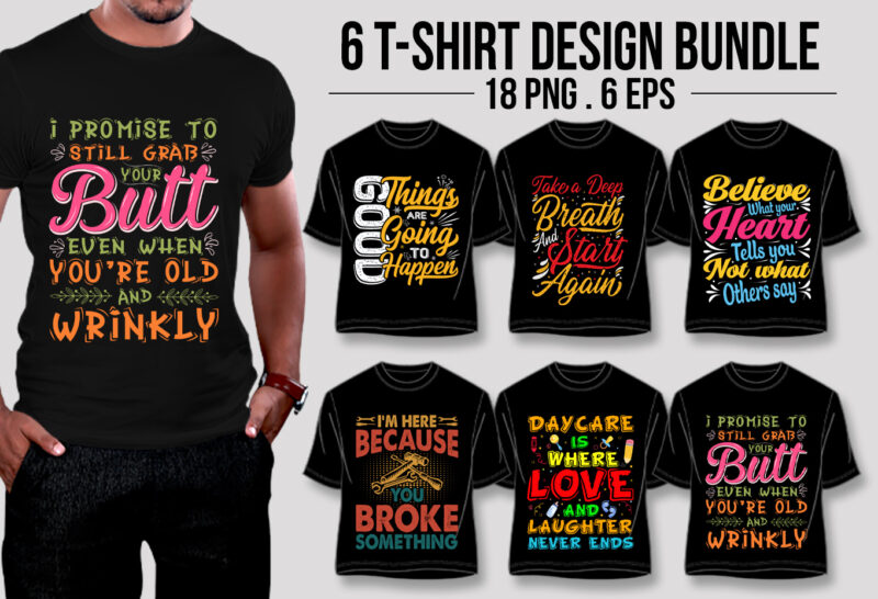 Typography T-Shirt Design Bundle