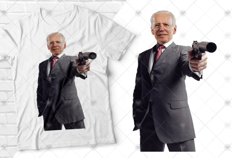 Biden with Gun funny tshirt design, Gun Biden tshirt, Biden war funny tshirt, Biden 3rd war, Trump & Biden gun, Trump Gun,