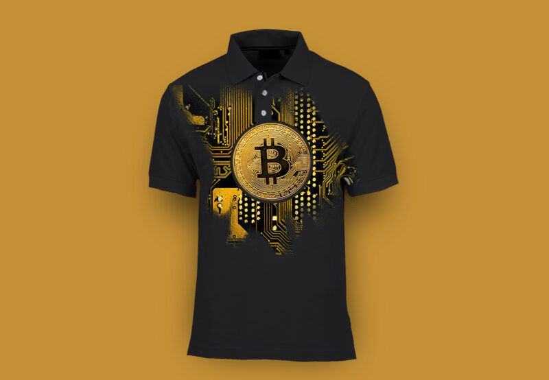 Bitcoin, Bitcoin CryptoCurrency, CryptoCurrency, T-Shirt Design, All over prints, Bitcoin vector, Bitcoin design bundle