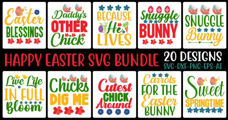 Happy Easter SVG Bundle Vol.6