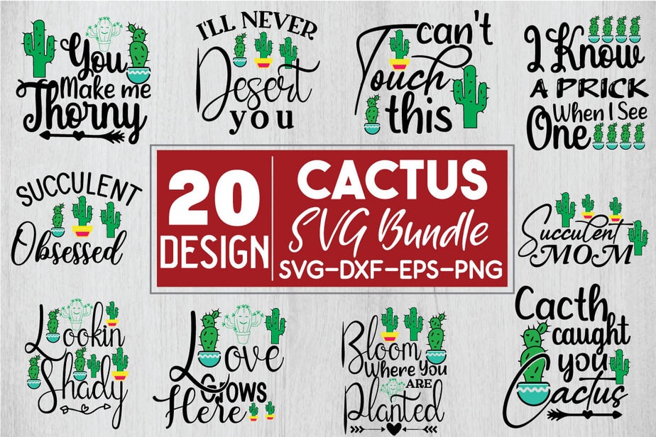 Cactus SVG Bundle - Buy t-shirt designs