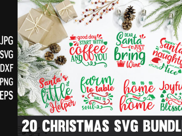 Christmas svg bundle t shirt vector file