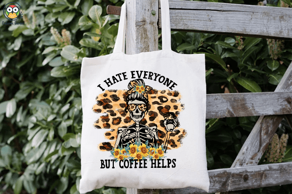 I hate everyone but coffee helps t-shirt design