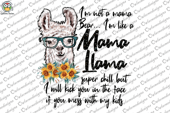 Mama llama t-shirt design