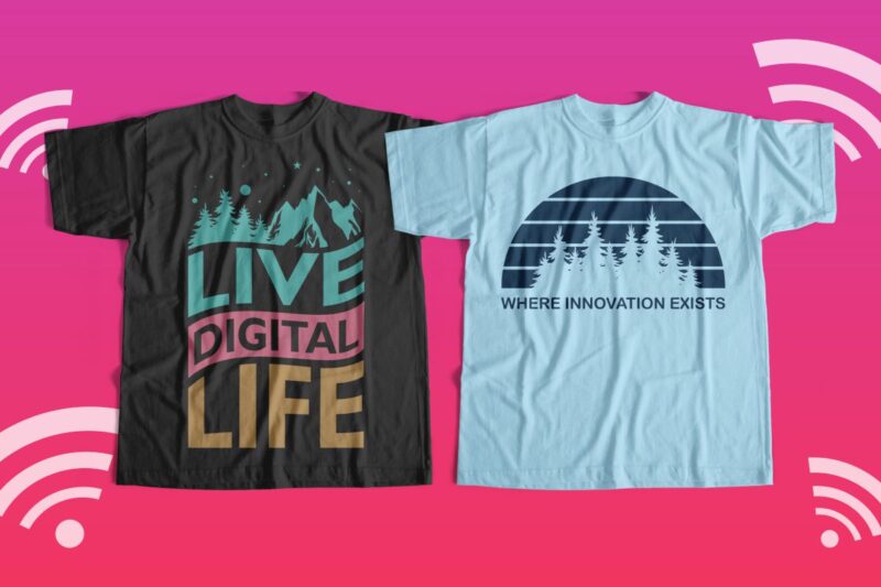 Digital nomad t-shirt designs bundle, Work hard anywhere, Van Life, Adventure, Traveler