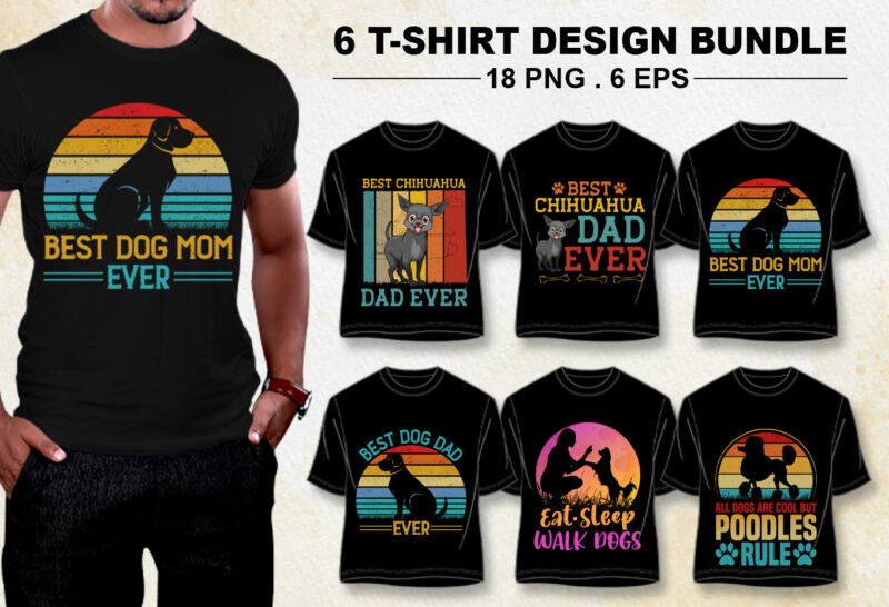 Dog Lover T-Shirt Design Bundle