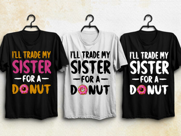 Donut lover t-shirt design