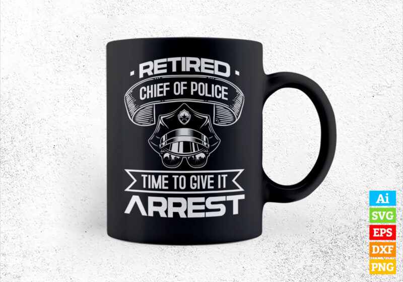 Funny Law Enforcement Retirement Gift For A Chief Of Police Editable 