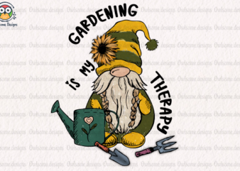 Gardening is My Therapy T-Shirt Design