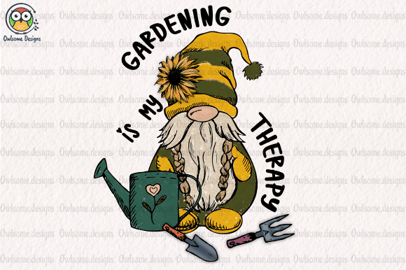Gardening is my therapy t-shirt design