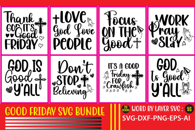 Good Friday svg vector for t-shirt bundle