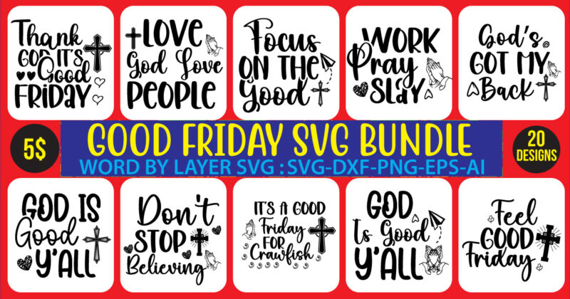 Good Friday svg vector for t-shirt bundle