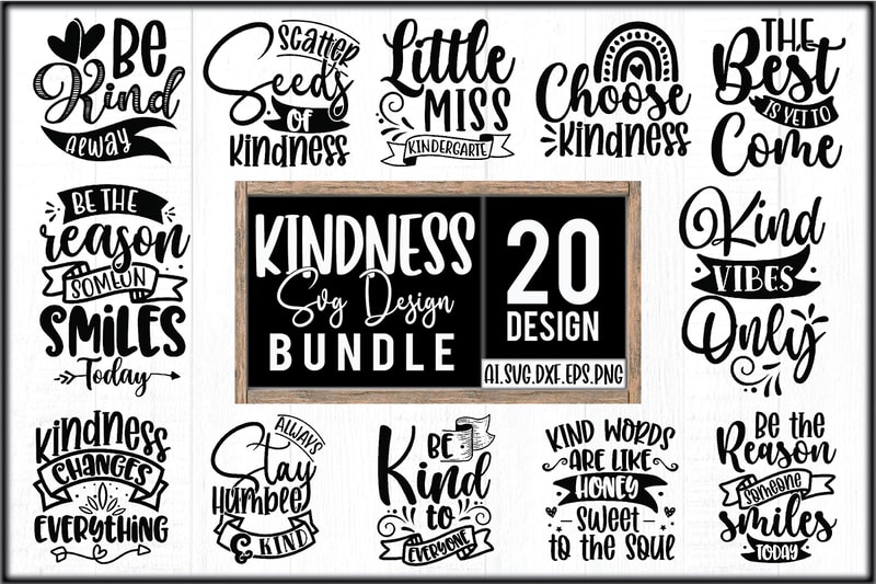 Kindness SVG Design Bundle - Buy t-shirt designs