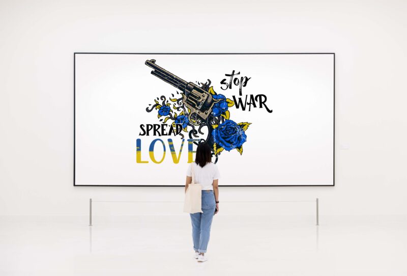 Stop War Spear Love Tshirt Design