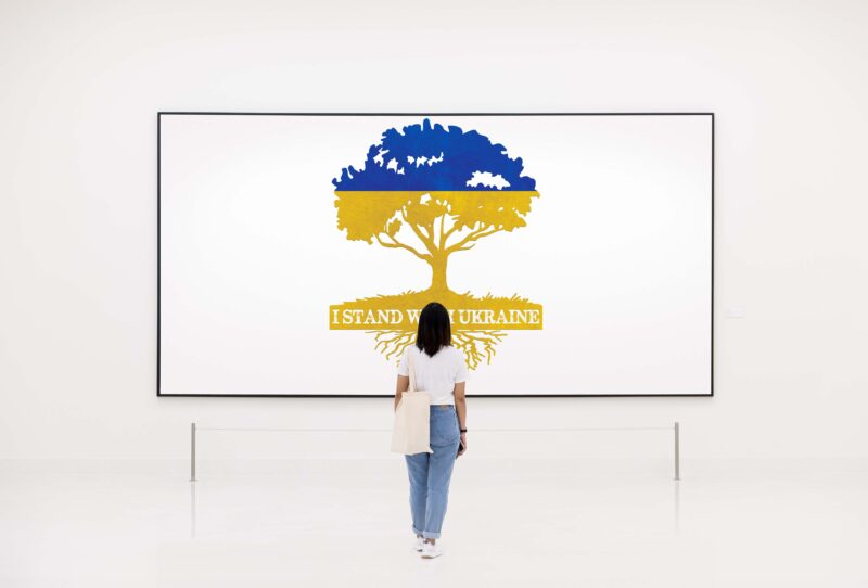 I Stand With Ukraine Tree Tshirt Design