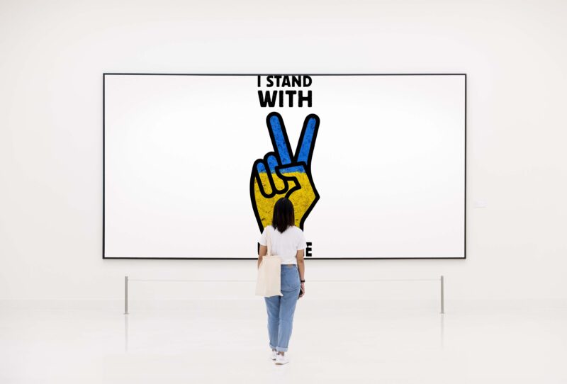 I Stand With Ukraine Hand Tshirt Design