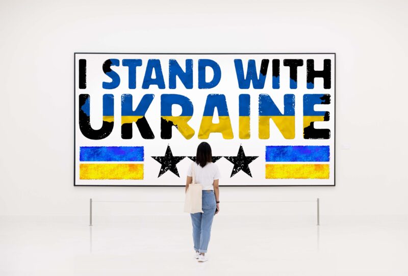 I Stand With Ukraine Sayings Tshirt Design