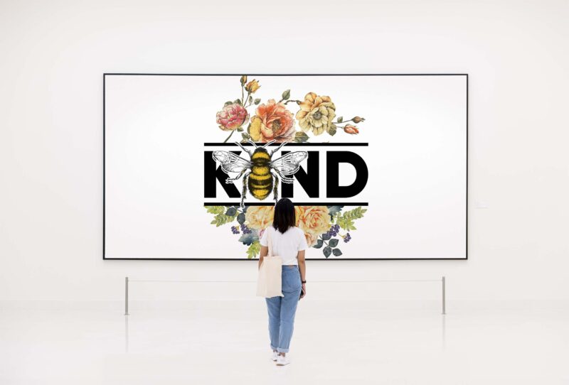 Bee Kind Vintage Tshirt Design