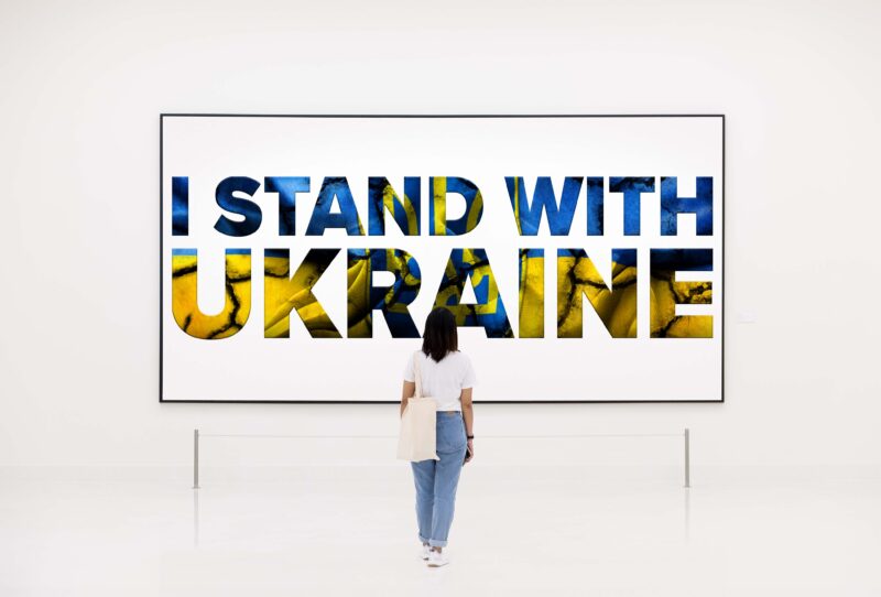 I Stand With Ukraine Pattern Tshirt Design