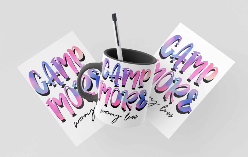 Camp More Worry Less Tshirt Design