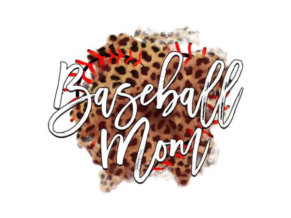 Leopard baseball mom tshirt design