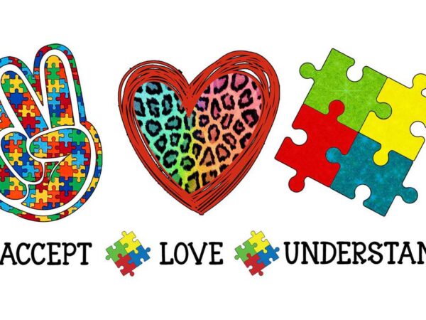 Accept love understand autism tshirt design