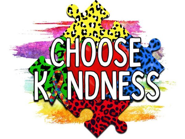 Choose kindness leopard puzzle tshirt design