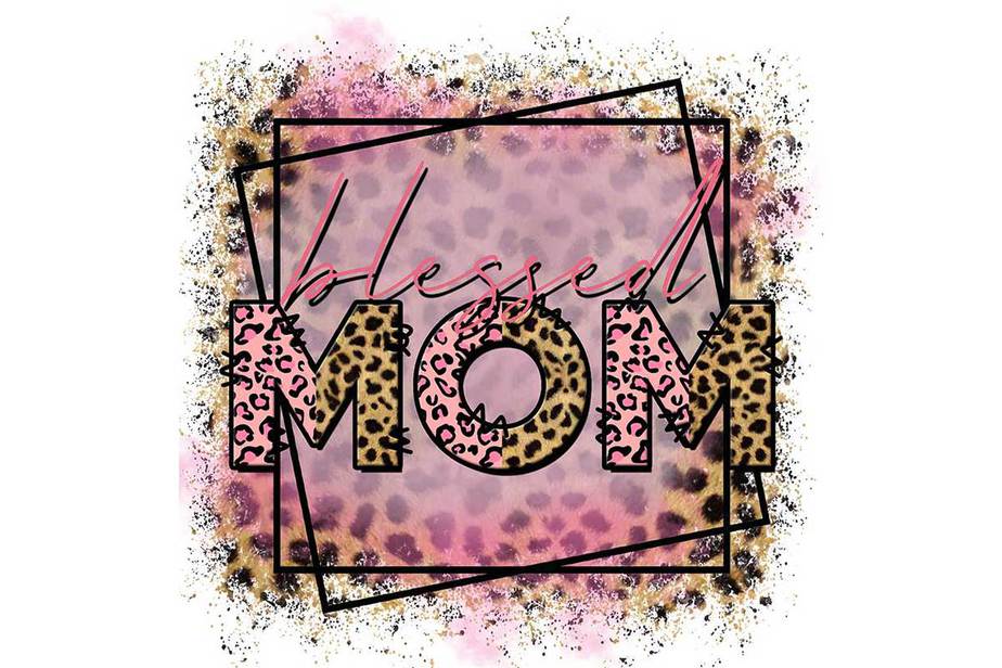 Leopard Blessed Mom Tshirt Design - Buy t-shirt designs