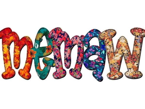 Memaw flower pattern tshirt design