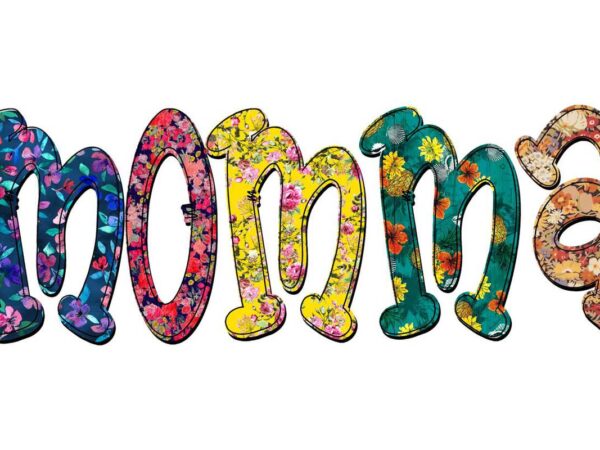 Momma flower pattern tshirt design