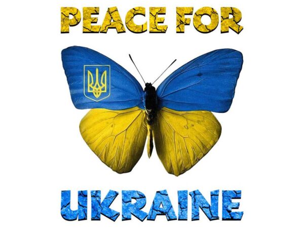 Peace for ukraine butterfly tshirt design