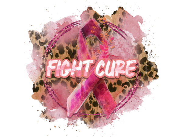 Leopard fight cure tshirt design