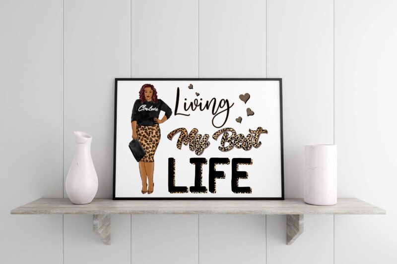 Leopard Living My Best Life Tshirt Design