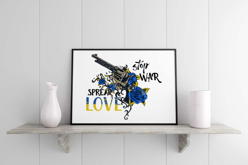 Stop War Spear Love Tshirt Design