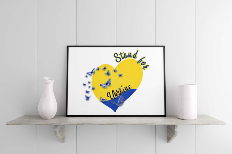 Stand For Ukraine Heart Tshirt Design