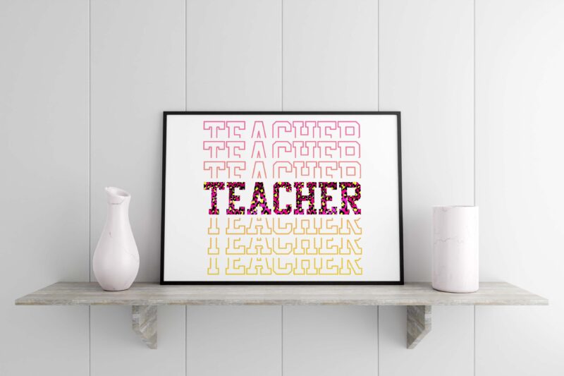 Teacher Word Art Tshirt Design