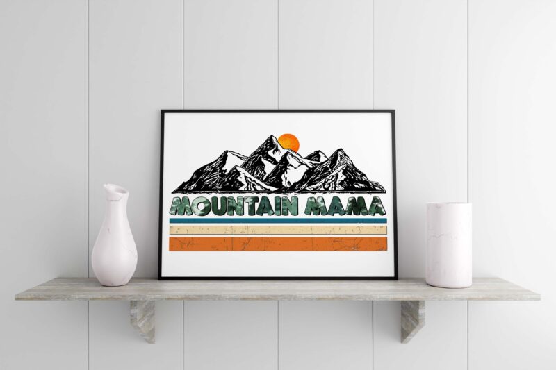 Mountain Mama Sunset Tshirt Design