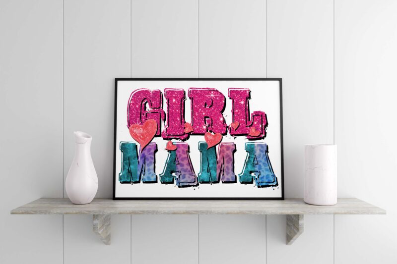 Girl Mama Mothers Day Tshirt Design